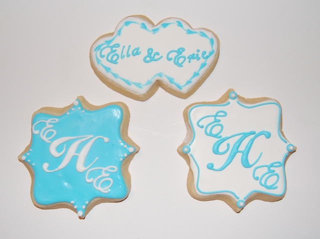 Monogram Wedding Sugar Cookies